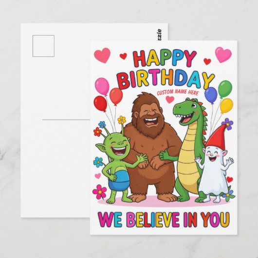 Lustiges Geburtstagsgeschenk Postkarte (Vorne/Hinten)