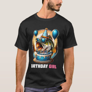 Lustiges Geburtstagsmädchen Angeln Geburtstags-Shi T-Shirt