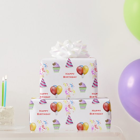 Lustiges Geburtstagsmuster Basteln oder Geschenk Geschenkpapier (Partygeschenke)