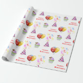 Lustiges Geburtstagsmuster Basteln oder Geschenk Geschenkpapier (Ungerollt)