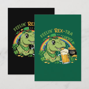 Lustiges Gefühl Rex-Tra Glücklicher T-Rex   St. Pa Dankeskarte