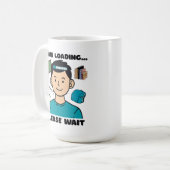 Lustiges Gehirn lädt... Bitte warten Kaffeetasse (Vorderseite Links)