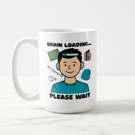 Lustiges Gehirn lädt... Bitte warten Kaffeetasse (Links)