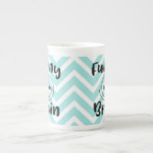 Lustiges Gehirn mit Gesicht Porzellantasse (Vorderseite)