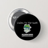 Lustiges Gehirndesign Button (Vorne & Hinten)