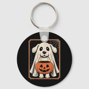 Lustiges Geister-Hund-Halloween-Shirt Halloween Hu Schlüsselanhänger
