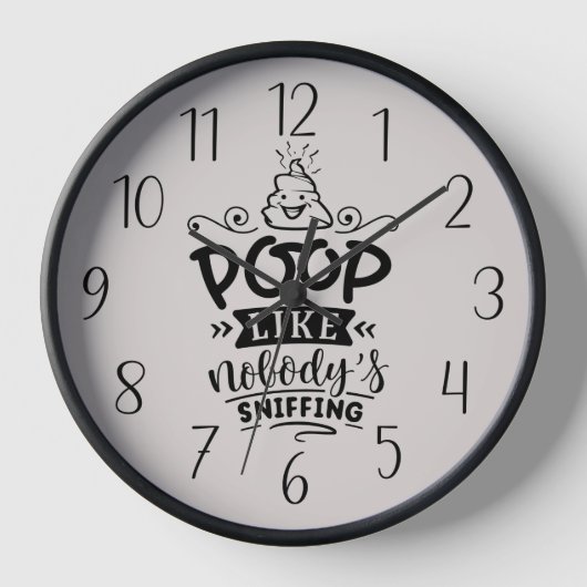 lustiges, gekackt Wortspiel-Bad Uhr (Vorderseite)