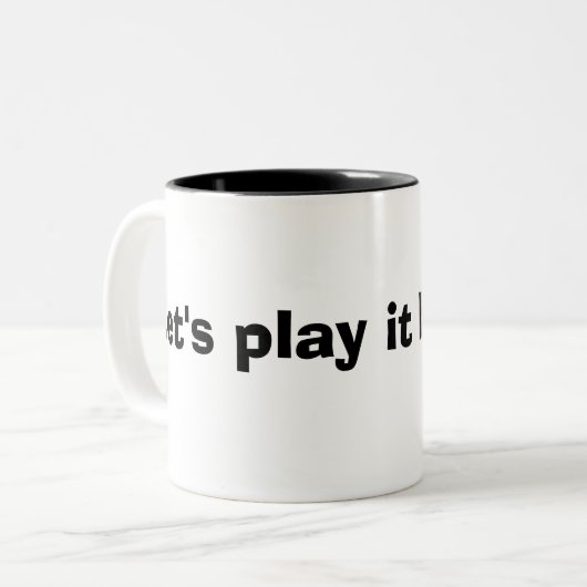 Lustiges gelassen uns es spielen durch zweifarbige tasse (Vorderseite Links)