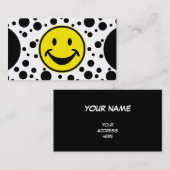 Lustiges Gelb u. Punkte + Ihr backg. u. Ideen Visitenkarte (Vorne/Hinten)