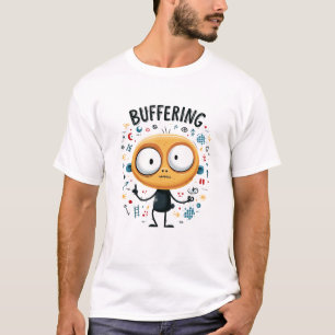 Lustiges gelbes Alien-Charakter-Geschenk mit Puffe T-Shirt