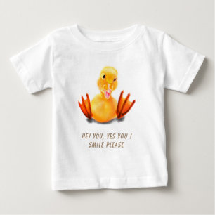 Lustiges Gelbes Enten Baby T-Shirt Auffallender Te