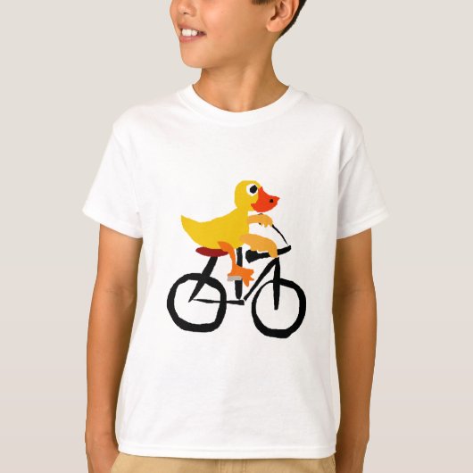 Lustiges gelbes Enten-Reitfahrrad T-Shirt (Vorderseite)