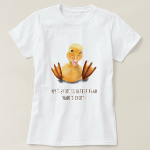 Lustiges Gelbes Entlein Auffallendes Text T-Shirt