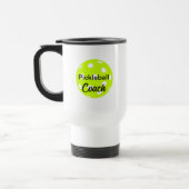 Lustiges gelbes Pickleball-Trainer-Text-Design Reisebecher (Links)