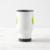 Lustiges gelbes Pickleball-Trainer-Text-Design Reisebecher (Mittel)
