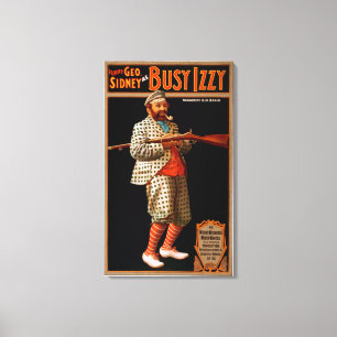 Lustiges Geo. Sidney als beschäftigtes Izzy Leinwanddruck