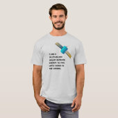 Lustiges geocacher Satellitenverwendung, T-Shirt (Vorne ganz)