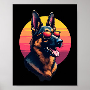 Lustiges German Shepherd Hund Design Art Kostüm Ou Poster
