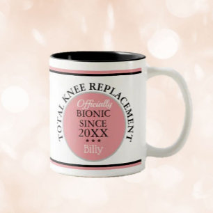 Lustiges Geschenk~ Bionischer Knie-Ersatz-Mug Zweifarbige Tasse