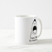 Lustiges Geschenk des Haifischs für ihn. Kaffeetasse (VorderseiteRechts)