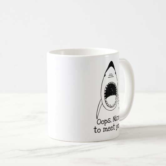Lustiges Geschenk des Haifischs für ihn. Kaffeetasse (VorderseiteRechts)