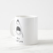 Lustiges Geschenk des Haifischs für ihn. Kaffeetasse (Vorderseite Links)