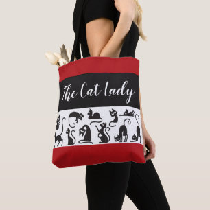 Lustiges Geschenk! Die Katzenlady Whimsical-Tasche Tasche