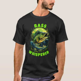 Lustiges Geschenk für Angler Bass Flüsterer Damen T-Shirt