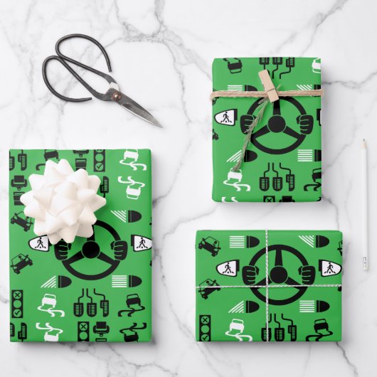 Lustiges Geschenk für Fahrlehrer Geschenkpapier Set (Vorderseite)