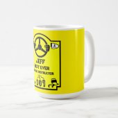 Lustiges Geschenk für Fahrlehrer Kaffeetasse (VorderseiteRechts)