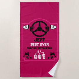 Lustiges Geschenk für Fahrlehrer Strandtuch