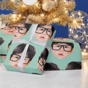 Lustiges Geschenk für Freund Individuelles Gesicht Geschenkpapier