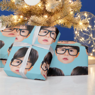 Lustiges Geschenk für Freund Individuelles Gesicht Geschenkpapier