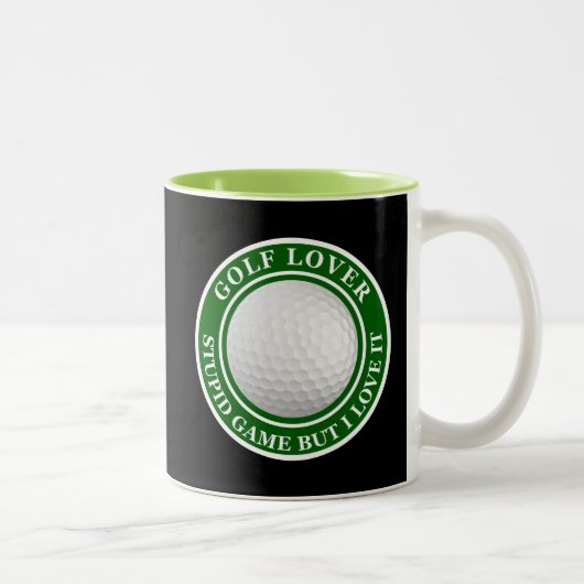 Lustiges Geschenk für Golf-Fans Zweifarbige Tasse (Rechts)