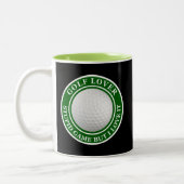 Lustiges Geschenk für Golf-Fans Zweifarbige Tasse (Links)