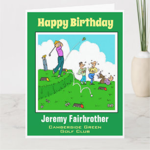 Lustiges Geschenk für Golfer. Golfspieler hat schl Karte