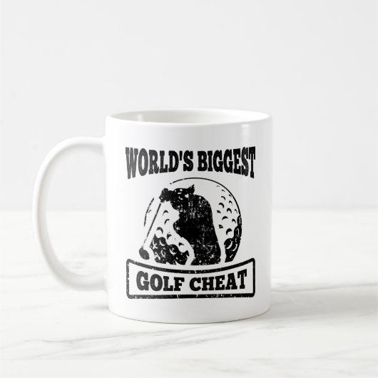 Lustiges Geschenk für größten das Golf-Betrüger Kaffeetasse (Links)