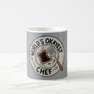 Lustiges Geschenk für Köche: World's Okayest Chef Kaffeetasse