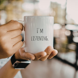 Lustiges Geschenk Guter Zuhörer Zweifarbige Tasse