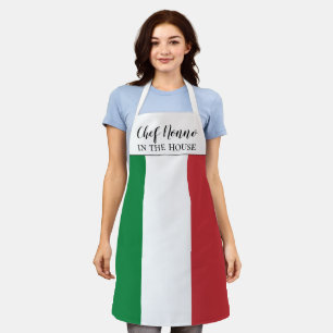 Lustiges Geschenk Italienische Flagge Chef Nonno Schürze
