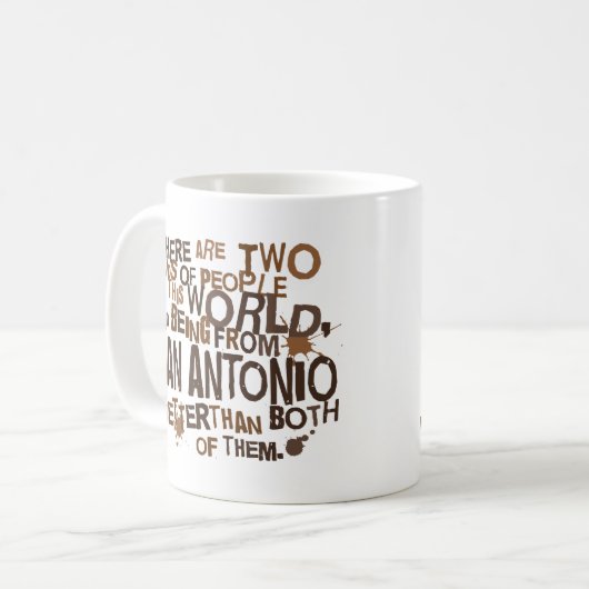 (Lustiges) Geschenk San Antonio Kaffeetasse (Vorderseite Links)
