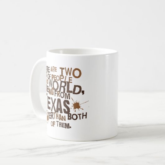 (Lustiges) Geschenk Texas Kaffeetasse (Vorderseite Links)