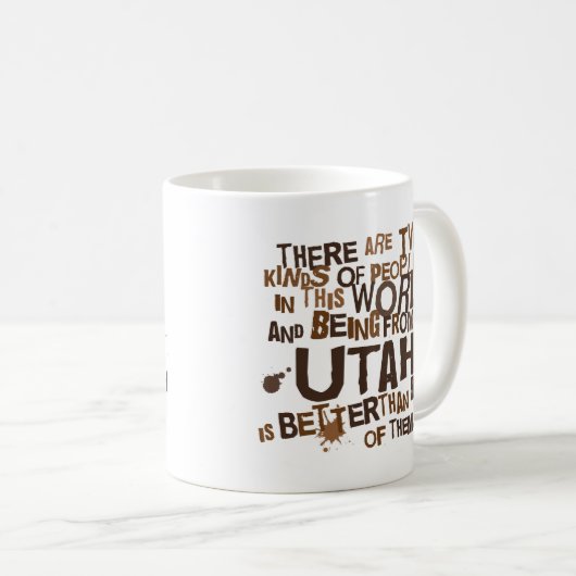 (Lustiges) Geschenk Utahs Kaffeetasse (VorderseiteRechts)