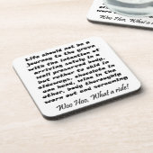 Lustiges Geschenke Leben sollte nicht eine Reise Getränkeuntersetzer (Linke Seite)