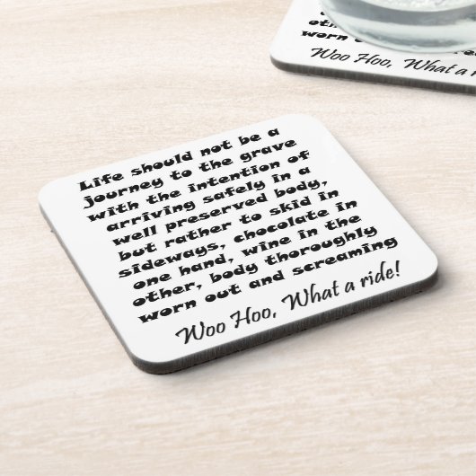 Lustiges Geschenke Leben sollte nicht eine Reise Getränkeuntersetzer (Linke Seite)