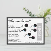 Lustiges Geschlecht decken Party Einladung - (Stehend Vorderseite)