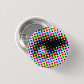 Lustiges Gesicht Auge Button (Vorne & Hinten)