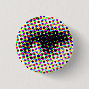 Lustiges Gesicht Auge Button