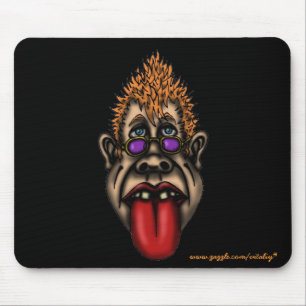 Lustiges Gesicht cooler städtischer grafischer Mousepad