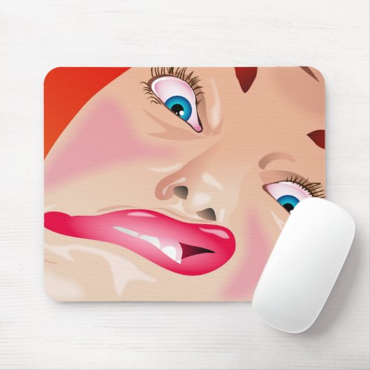 Lustiges Gesicht Mousepad (Mit Mouse)